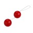 Вагинальные шарики Twin Balls гладкие, красные - Фото №3