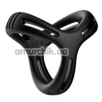 Эрекционное кольцо Boss Series Timer Black Cock Ring, черное - Фото №1