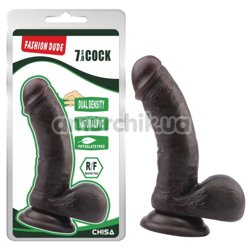 Фаллоимитатор Fashion Dude Cock 7, темно-коричневый