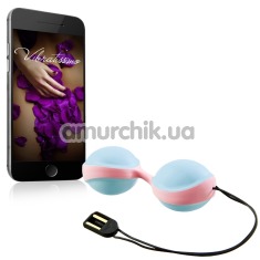 Вагинальные шарики с вибрацией Amor Vibratissimo Balls, розово-голубые - Фото №1