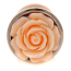 Анальная пробка с оранжевой розочкой Exclusivity Jewellery Red Gold Rose Plug, золотая - Фото №2