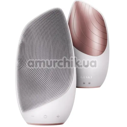 Ультразвуковая щетка для лица Geske Sonic Thermo Facial Brush 6 in 1, кремовая