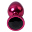 Анальна пробка з чорним кристалом Toyfa Metal 717008-99, рожева - Фото №2