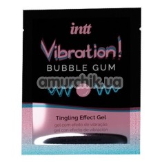 Збуджуючий гель з ефектом вібрації Intt Vibration Bubble Gum Tingling Effect Gel - жуйка, 5 мл - Фото №1