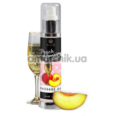 Масажна олія Secret Play Peach & Sparkling Wine - персик та шампанське, 50 мл - Фото №1