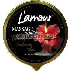 Масажна свічка L'amour Massage Candle Musked Hibiscus Milk - мускусний гібіскус і молоко, 70 мл - Фото №1