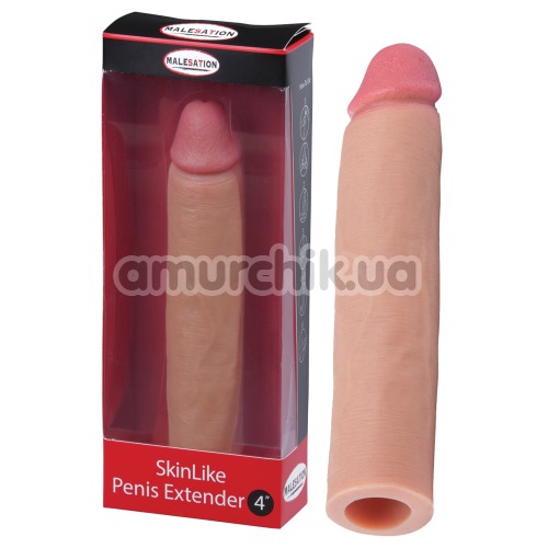 Насадка на пенис Malesation SkinLike Penis Extender 4, телесная