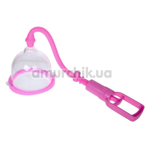 Вакуумная помпа для увеличения груди Breast Pump Enlarge With The Cup, розовая