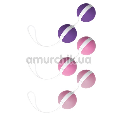 Вагінальні кульки Joyballs Trend, фіолетово-білі