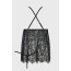 Комплект Leg Avenue Floral Lace Babydoll & String чорний: комбінація + трусики-стрінги - Фото №13