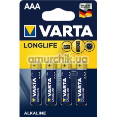 Батарейки Varta LongLife AAA (LR03), 4 шт - Фото №1