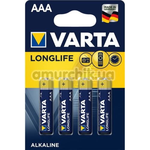 Батарейки Varta LongLife AAA (LR03), 4 шт