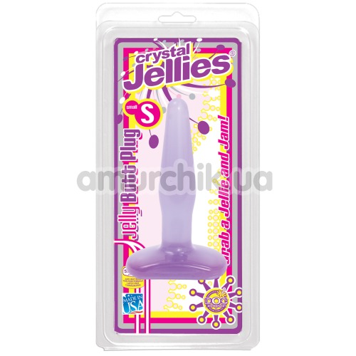Анальна пробка Crystal Jellies Small, 10 см, фіолетова