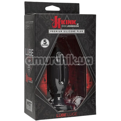 Анальная пробка Kink Lube Luge Premium Silicone Plug 5, черная