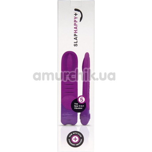 Вибратор Slaphappy The New 5-In-1 Vibrator, фиолетовый