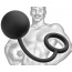Ерекційне кільце з анальним кулькою Tom Of Finland Silicone Cock Ring with Heavy Anal Ball, чорне - Фото №1