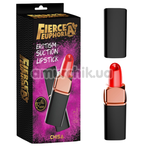 Симулятор орального секса для женщин Fierce Euphoria Erotism Suction Lipstick, черный