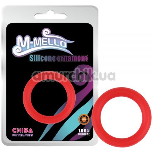 Эрекционное кольцо M-Mello Silicone Ornament, красное
