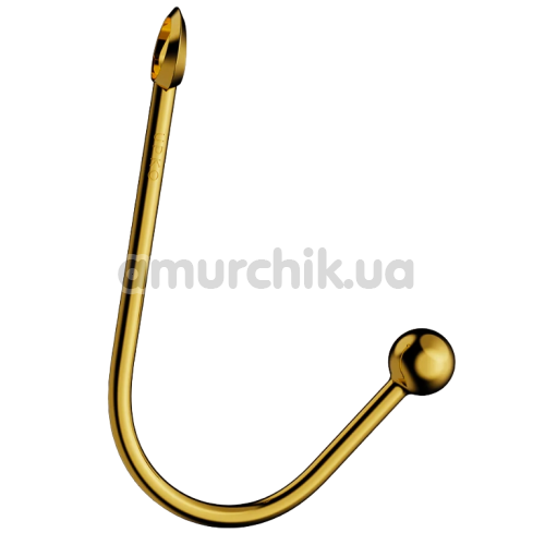 Вагинально-анальный крюк Upko Hook, золотой - Фото №1
