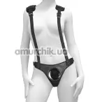 Трусики для страпона Body Dock Strap-On Suspenders, чорні - Фото №1