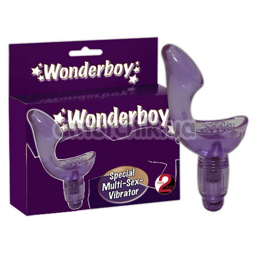 Вибратор клиторальный и точки G Wonderboy фиолетовый