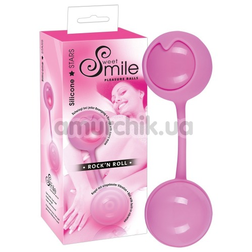 Вагінальні кульки з вібрацією Smile Rock'n Roll, рожеві