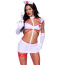 Костюм медсестри Leg Avenue Heartstopping Nurse Costume білий: сукня + чепчик + перчатки + гартер - Фото №2