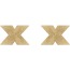 Прикраси для сосків Bijoux Indiscrets Flash Glitter Pasties Cross, золоті - Фото №2