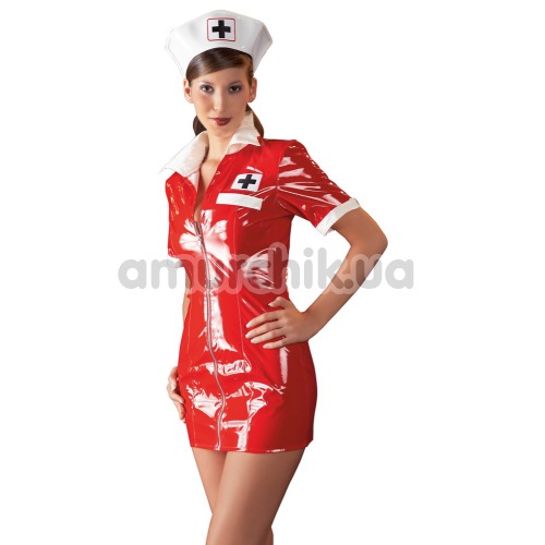 Костюм медсестри Black Level 2851083 червоний: сукня+ шапочка - Фото №1