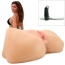Искусственная вагина и анус с вибрацией Farrah's Full-On Vibrating Pussy & Ass, телесная - Фото №7