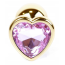 Анальная пробка с розовым кристаллом Exclusivity Jewellery Gold Heart Plug, золотая - Фото №2