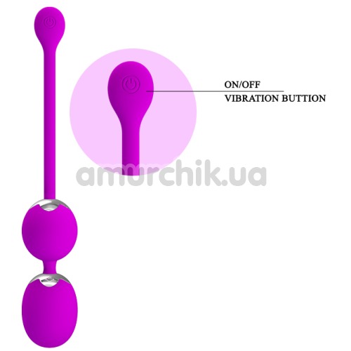 Вагинальные шарики с вибрацией Pretty Love Werner, фиолетовые