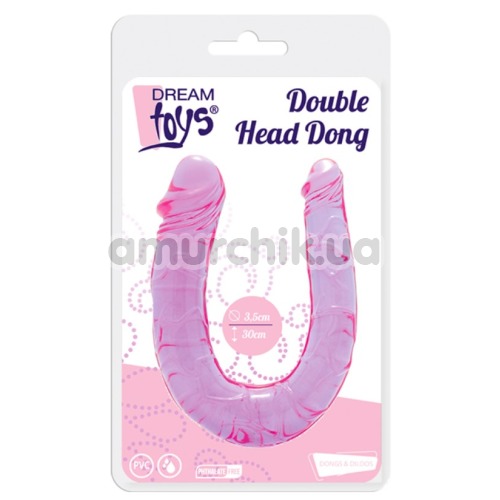 Двухконечный фаллоимитатор Double Head Dong, фиолетовый