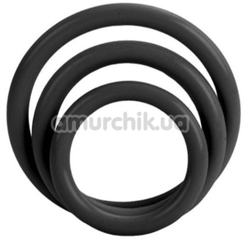 Набір з 3 ерекційних кілець Tri-Rings, чорний
