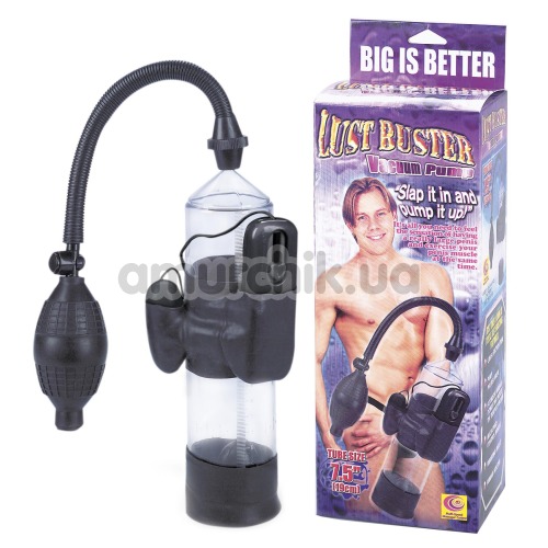 Вакуумная помпа с вибрацией Lust Buster Vacuum Pump, прозрачная