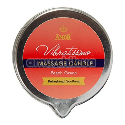 Масажна свічка Amor Vibratissimo Massage Candle Peach Grace - персик, 50 мл