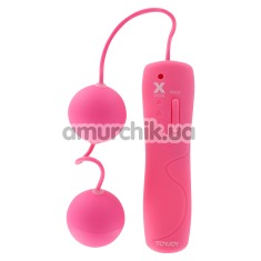 Вагінальні кульки з вібрацією Funky Duo Power Balls, рожеві - Фото №1