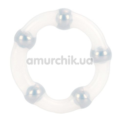 Ерекційне кільце Metallic Bead Ring, прозоре - Фото №1
