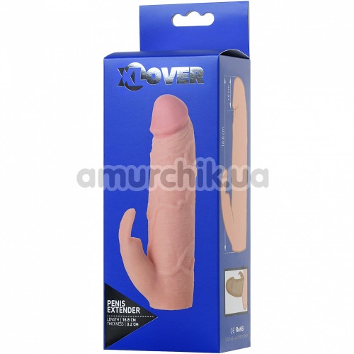 Насадка на пеніс XLover Penis Extender 16.8 см, тілесна