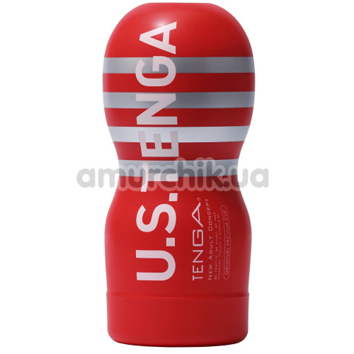 Мастурбатор суперрозмірний Tenga U.S. Original Vacuum Cup для великого пеніса, червоний - Фото №1