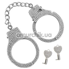 Наручники Taboom Diamond Wrist Cuffs, срібні - Фото №1