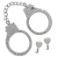 Наручники Taboom Diamond Wrist Cuffs, серебряные - Фото №1