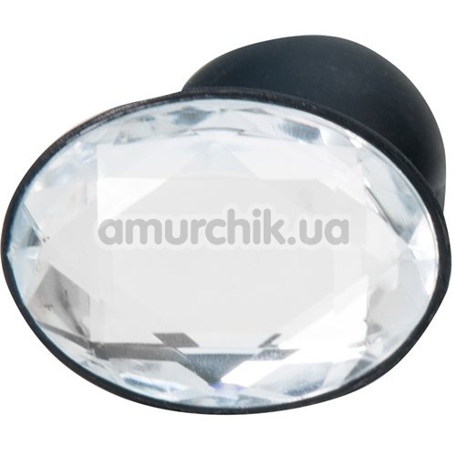 Анальна пробка Crystal Amulet Silicone Butt Plug Large, чорна