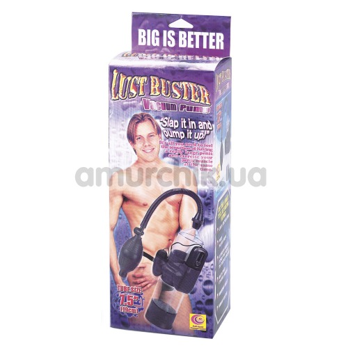 Вакуумная помпа с вибрацией Lust Buster Vacuum Pump, прозрачная