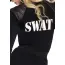 Костюм спецназа Leg Avenue Swat Team Babe Bodysuit, черный: боди + пояс с гартером + гартер + кепка + рация - Фото №8