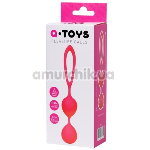 Вагінальні кульки A-Toys Pleasure Balls 764015-2, темно-рожеві