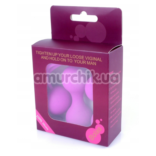 Набор вагинальных шариков Boss Series Silicone Kegal Balls Set, фиолетовый