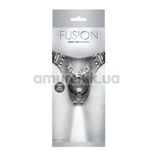 Трусики для страпона Fusion Strap-On Harness, серебряные
