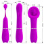 Вибратор с 4 насадками Pretty Love Thrill Kit, фиолетовый - Фото №6