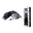 Анальная пробка с черно-серым хвостиком Boss Series Fox Tail XL, серебряная - Фото №5